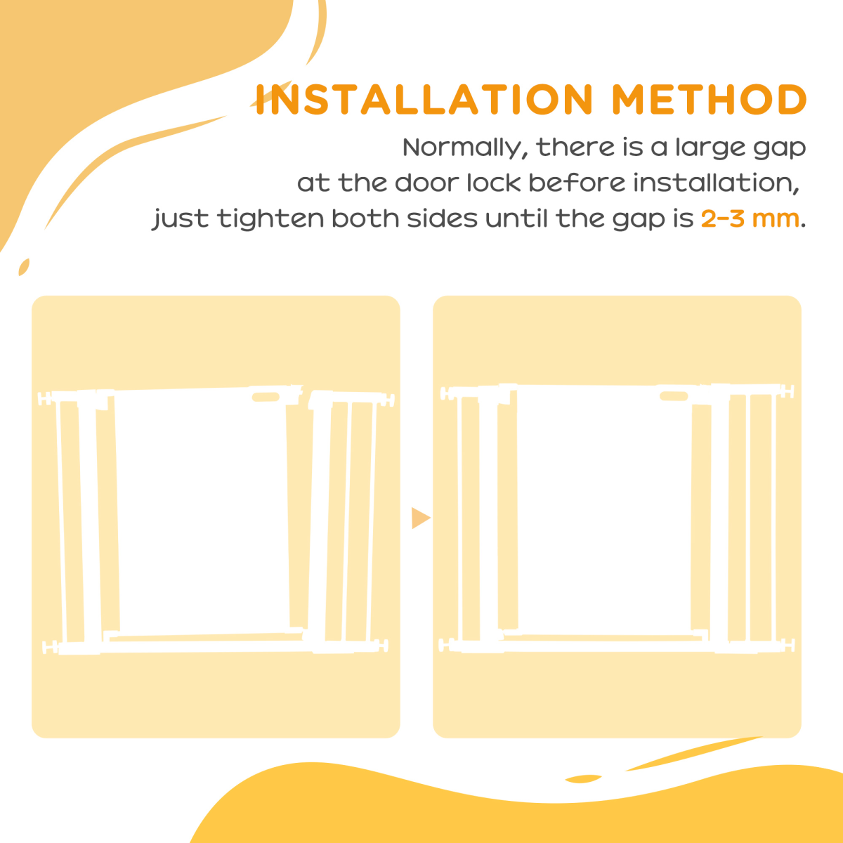 Pressure Fit Safety Gate for Doors Dog Gate Auto Close, 75-103 cm Black PawHut