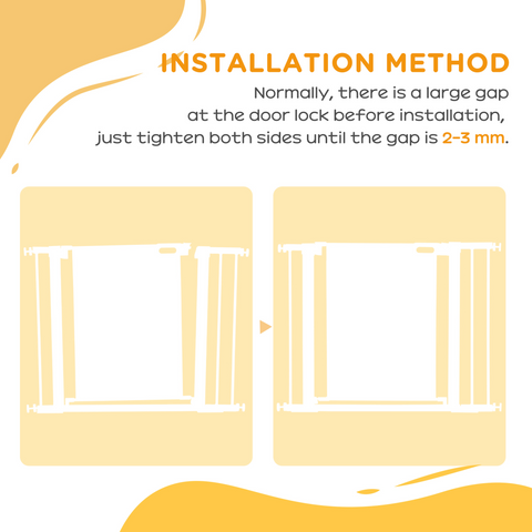 Pressure Fit Safety Gate for Doors Dog Gate Auto Close, 75-103 cm Black PawHut