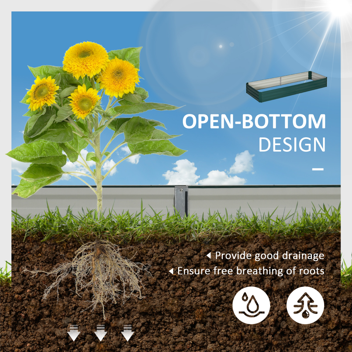 Garden Bed ( Amazon Shipping)（Prohibited by WalMart）