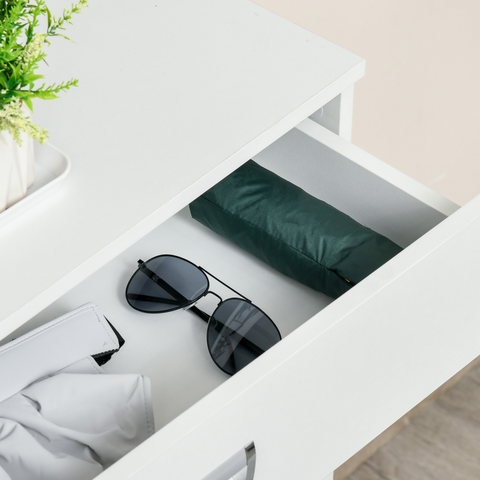 Tipping Shoe Cabinet Hall Organizer  Flip Drawers for Entry 16 Pairs