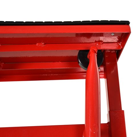 Steel Motorbike Jack Lift Rubber Platform Crank Lift  Repair Table Durhand