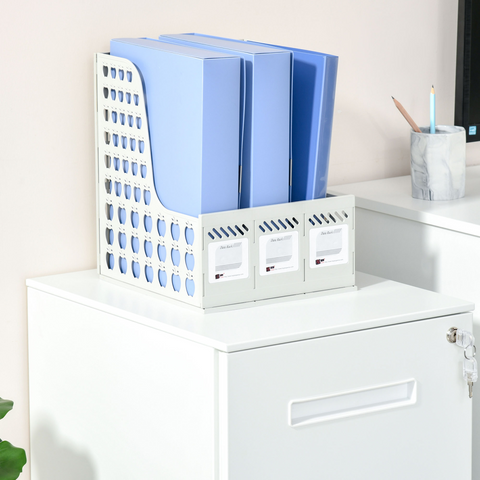 Mobile File Cabinet Home Filing Furniture with Adjustable Partition, Lock, White