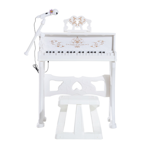 37/32 Key Kids Battery Keyboard Mini Grand Piano Stool Microphone Musical Toy