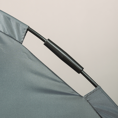 76 cm Elevated Dog Bed Cooling Raised Pet Cot UV Protection Canopy Grey Pawhut