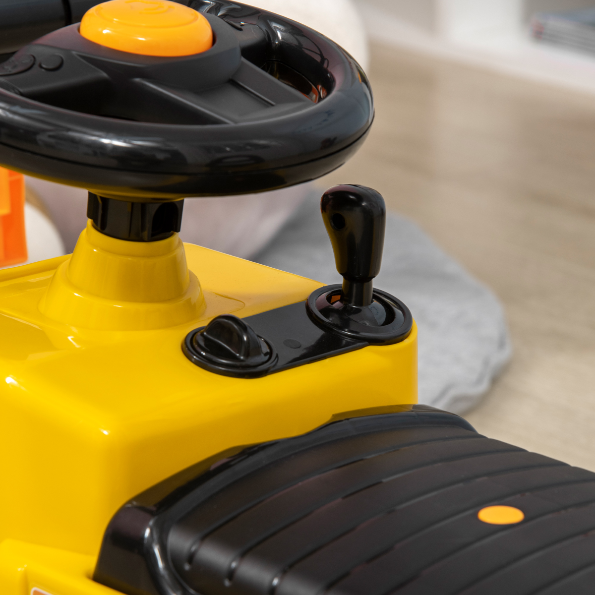 HOMCOM Kids Ride on Forklift Truck w/ Fork Tray, Under Seat Storage, Backrest