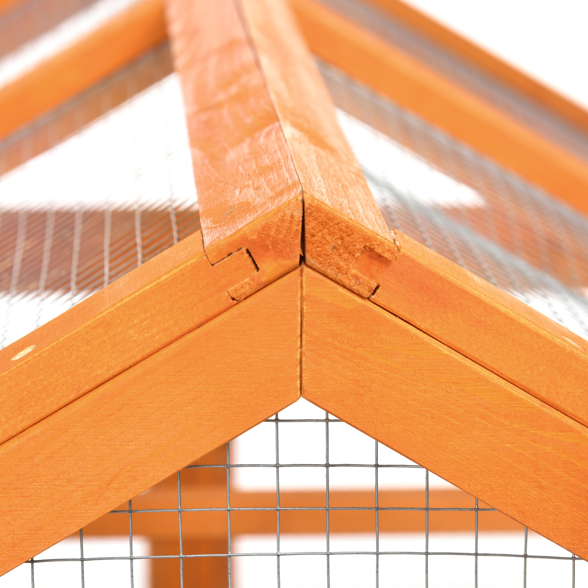 PawHut Chicken Run, Wooden Chicken Coop w/ Combinable Design - Orange