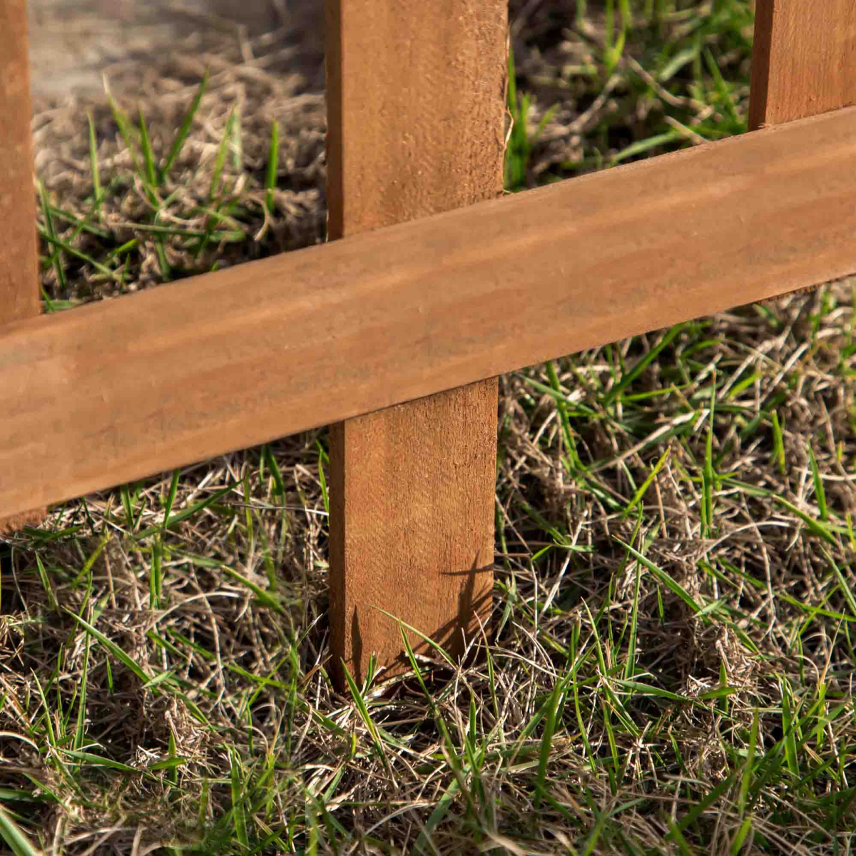 12 Pack Wooden Border Fences, Garden Fixed Picket Fence