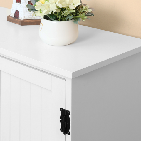 Modern Freestanding Storage Hutch Furniture with 2 Large Doors and 2 Small Doors