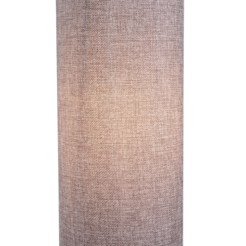 120H cm Wooden Base Floor Lamp W/Linen Fabric-Grey