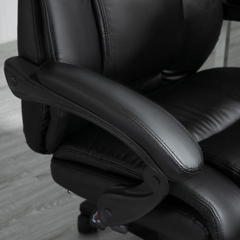 Executive Home Office Chair High Back Recliner, w/ Foot Rest, Black Vinsetto