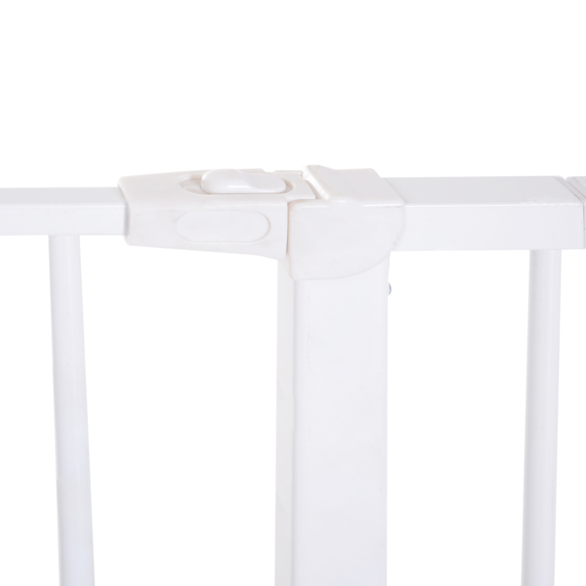Pressure Fit Dog Gate Pet Barrier for stairs doorway, 76-107cm Width White