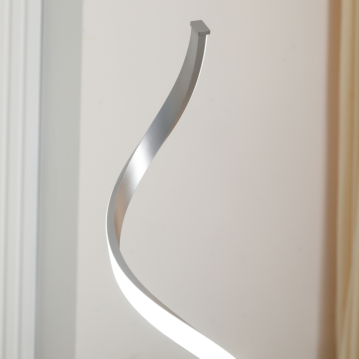 Spiral Floor Lamp for Living Room with 3 Adjustable Brightness, Silver HOMCOM