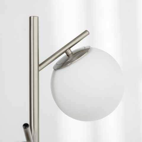 Modern Floor Lamp for Living Room Bedroom, 3 Light Tree Standing Lamp, Silver