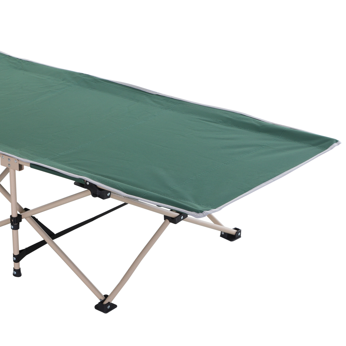 Single Portable Outdoor Military Sleeping Bed Camping Cot Green Outsunny