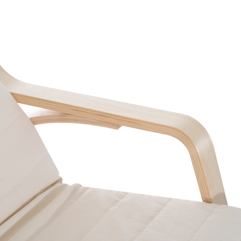 Rocking Chair Recliner Armchair with Adjustable Footrest, Cream White