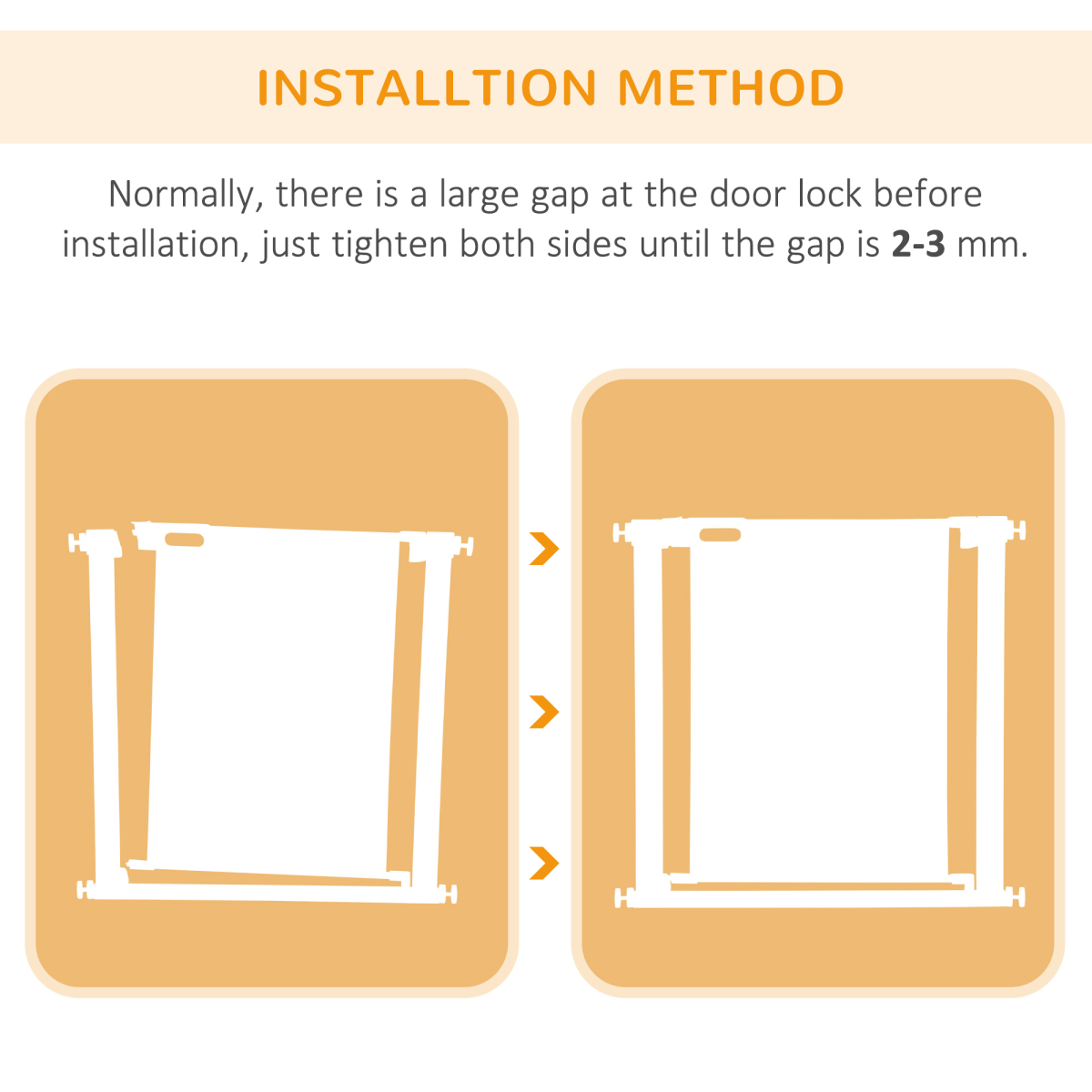 Pressure Fit Safety Gate for Stairs w/ Auto Close 75-82 cm - Black Pawhut