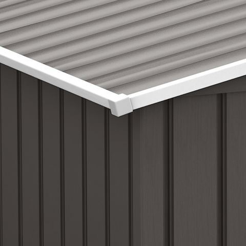 9 x 6FT Foundation Ventilation Steel Outdoor Garden Shed Grey