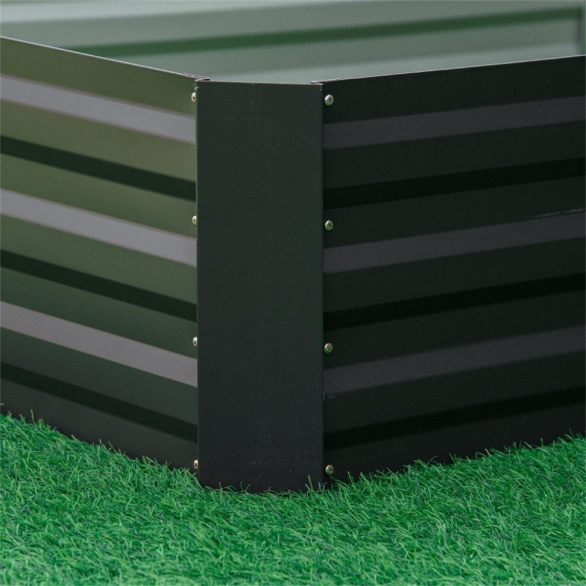 Grey Steel Garden Bed