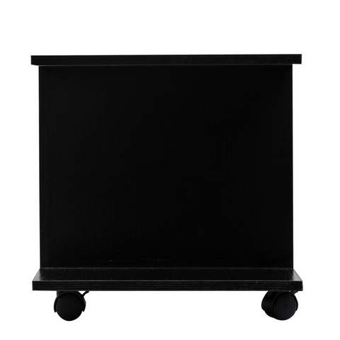 Mobile TV Stand Bookshelves in Black