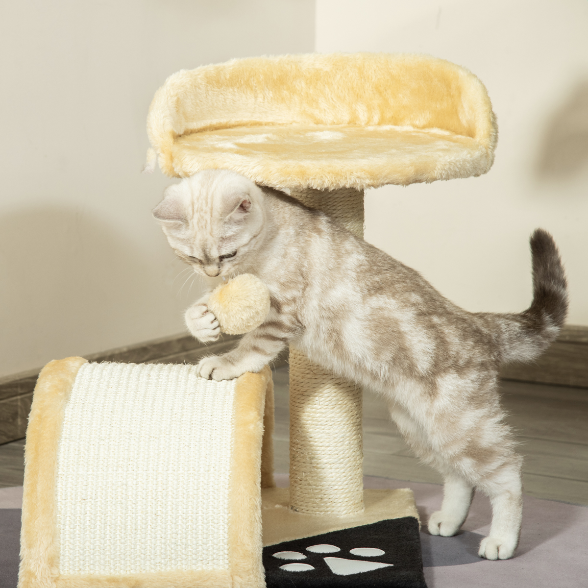 Cat Tree Kitten Scratching Scratcher Cosy Sisal Home Play Rest Activity Exercise