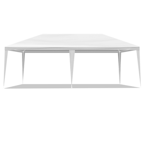 10'x20' Outdoor Party Tent with 6 Removable Sidewalls, Waterproof Canopy Patio Wedding Gazebo, White