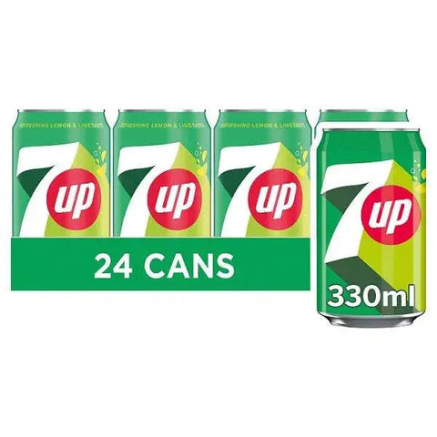 7UP Regular Lemon & Lime Can 330ml (Case of 24)