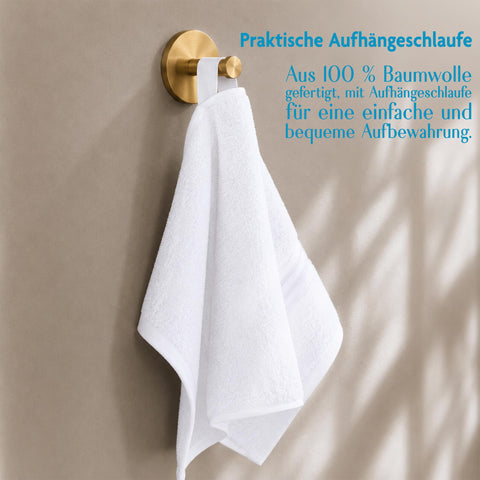Hammetex Guest Towels Set of 5 30 x 50 cm 100% Cotton Terry Cloth