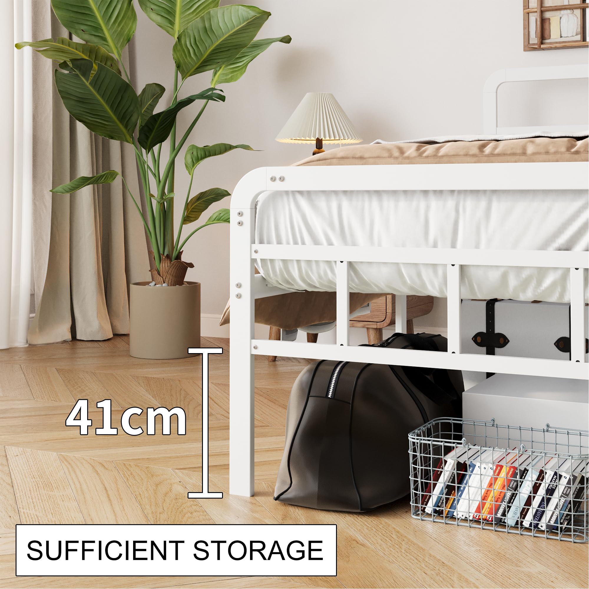 Yicensen Super King Bed Frame with Headboard and Footboard