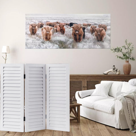 Sintosin 3 Panel Short Folding Room Divider White, 81 cm Tall Room Dividers Free Standing Woood, Foldable Wall for Home Bedroom Office