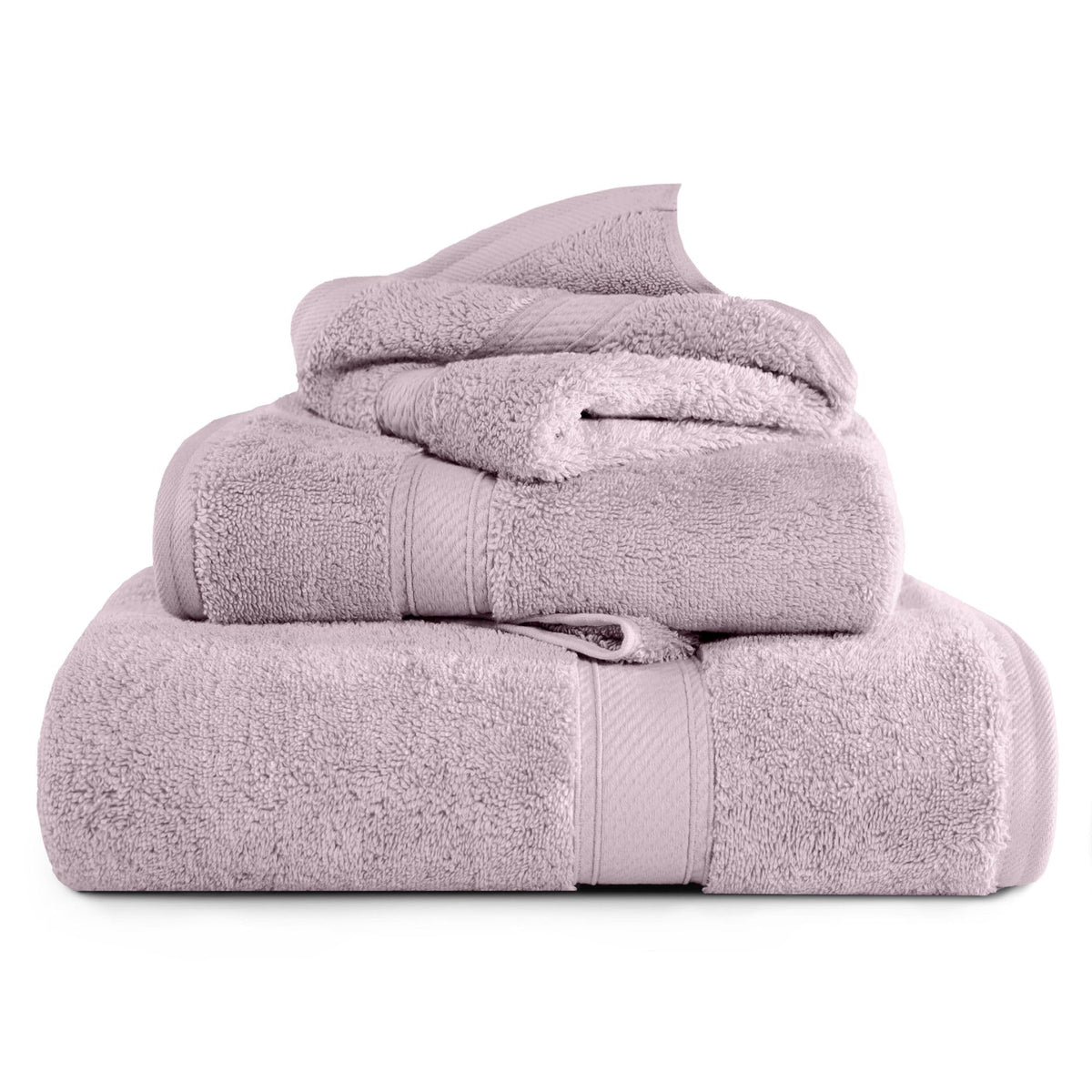 Superior 900 Gram 100% Premium Long-Staple Combed Cotton 3-Piece Towel Set, Purple