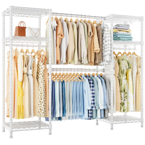 Ulif E7 Heavy Duty Clothing Rail, Clothes Rail with Extendable Rods
