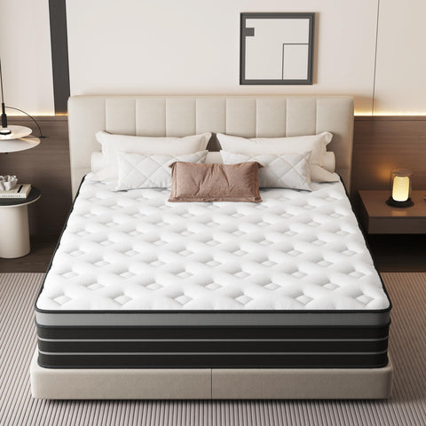 CBAEC-RSN Double Mattress 4FT6,Memory Foam Hybrid Mattress (135*190*25cm)