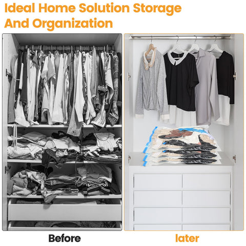 3 Pcs Vacuum Storage BagsVacuum Pack Bags for Clothes, Space Saver Compression Vacuum Bags for Clothing Pillows Duvets Bedding Quilt