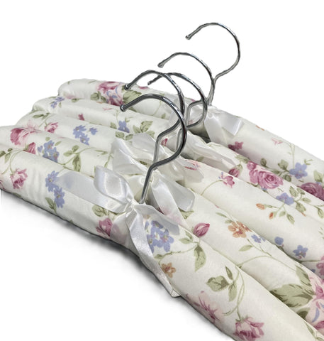 Pack of 5 Quality Padded Clothes Hangers ~ Several Patterns to choose from ... (Elegance)