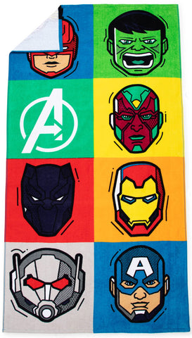 Jay Franco Marvel Avengers Pop 86cm x 162cm 100% Large Cotton Beach Towel