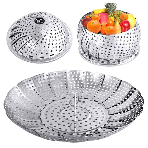 Foldable Steamer Stainless Steel 15cm to 27cm