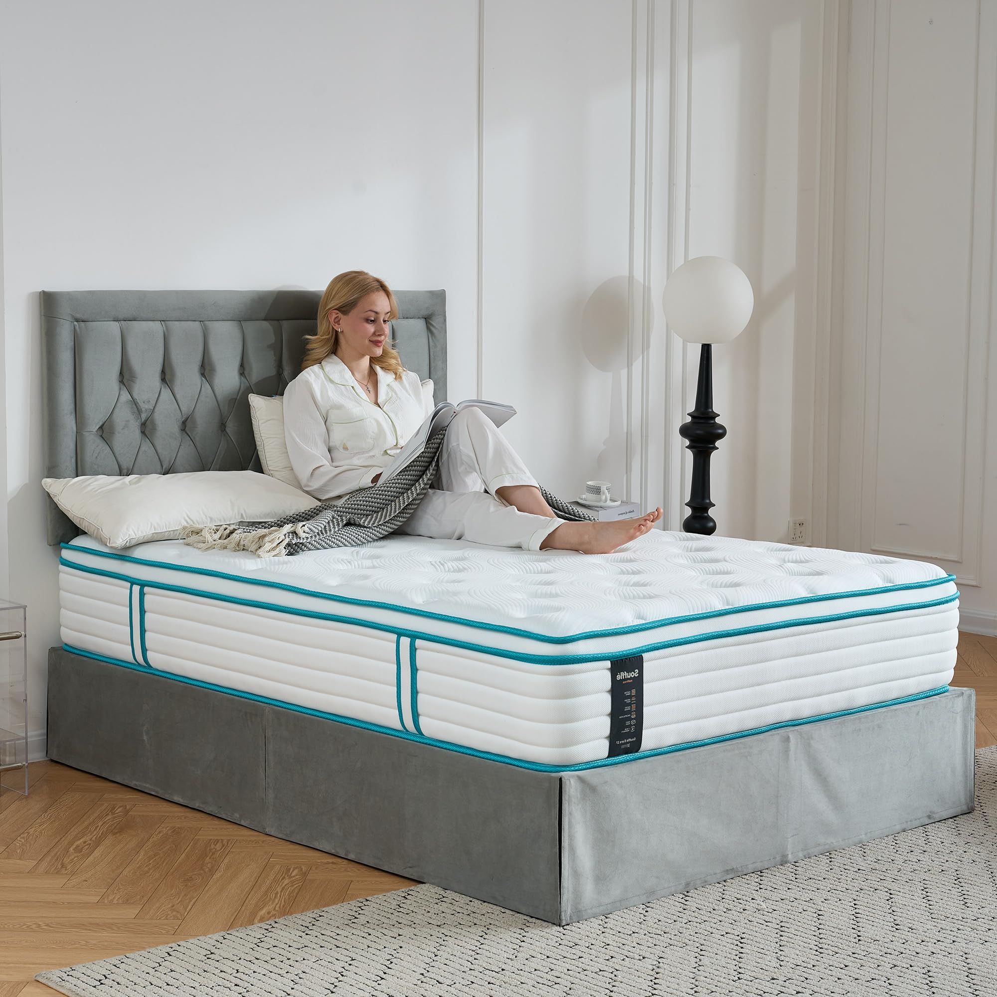 SANA SLEEP 3FT Single Mattress,11 Zone Orthopedic Single Mattress, Pocket Spring Mattress, Motion Isolation, Pressure Relief