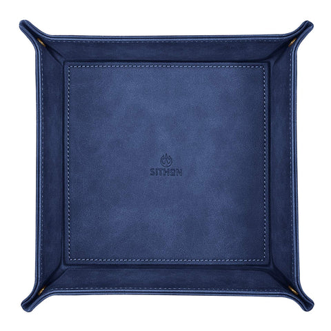 SITHON Valet Tray Premium PU Leather Desktop Storage Organizer