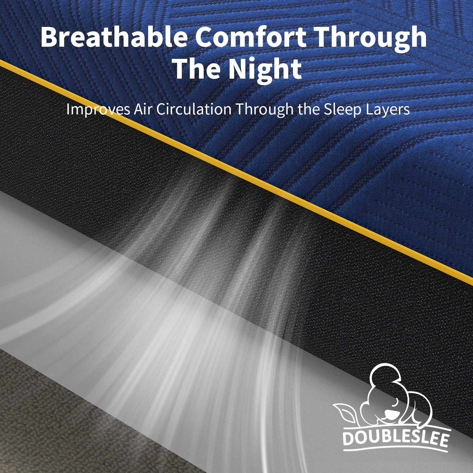 Doubleslee Memory Foam Small Double Mattress, 6 Inch Medium, 120x190x15cm