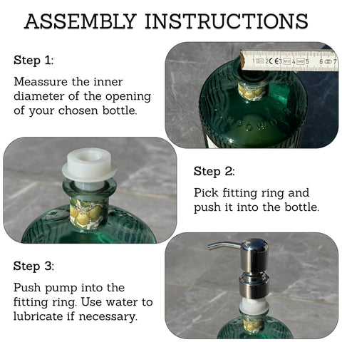 ALTGLAS Upcycling Soap Dispenser Pump Head 'Budapest' with Upcycling-Kit