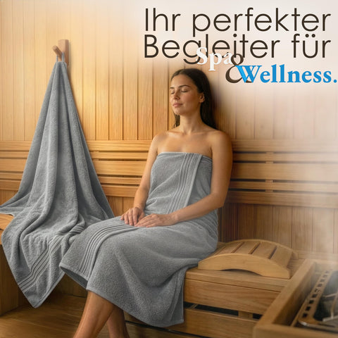 Hammetex Bathrobe 100% Cotton Unisex for Men and Women Quality 400 g/m² Quality Soft Absorbent Terry Towelling Bathrobe for Couples with Pockets