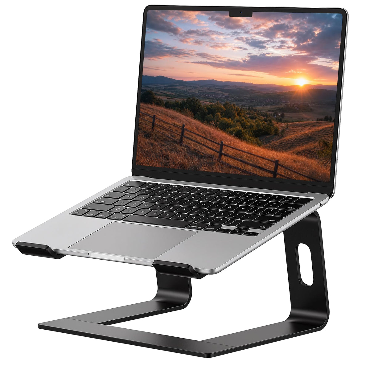SOUNDANCE Laptop Stand, Aluminum Ergonomic Desk Riser, 10-15.6", LS1 Black