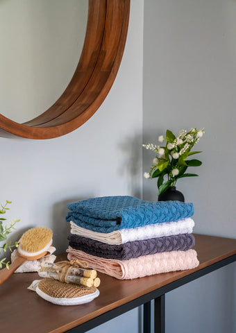 Simpli-Magic Diamond Bath Towels 6 Piece Set (Gray)