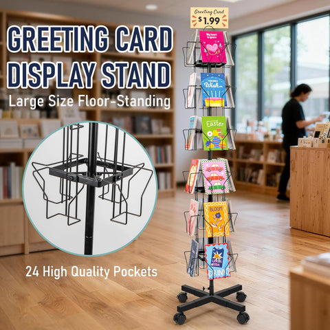 ANBOXIT Greeting Card Display Stand Rotating Rack Holder