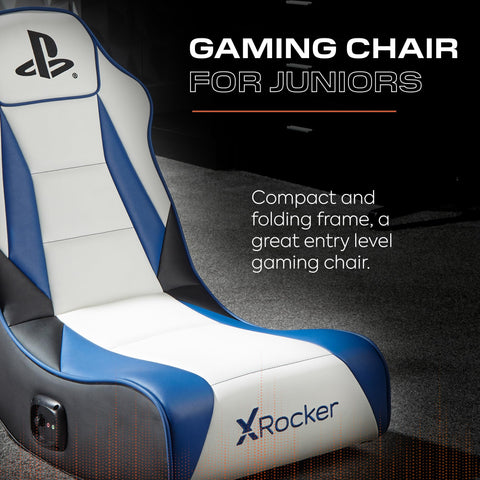 X-Rocker PlayStation Geist 2.0 Floor Rocker, Audio Gaming Chair - Headrest Speakers, Ergonomic Support, Foldable Rocking Base