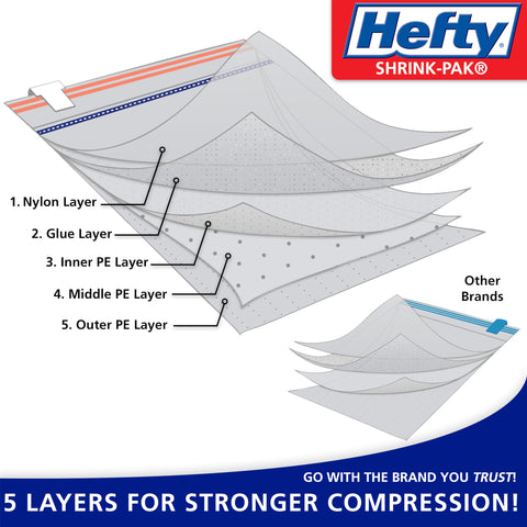 Hefty Shrink-Pak 4 Large Heavy Duty Bags