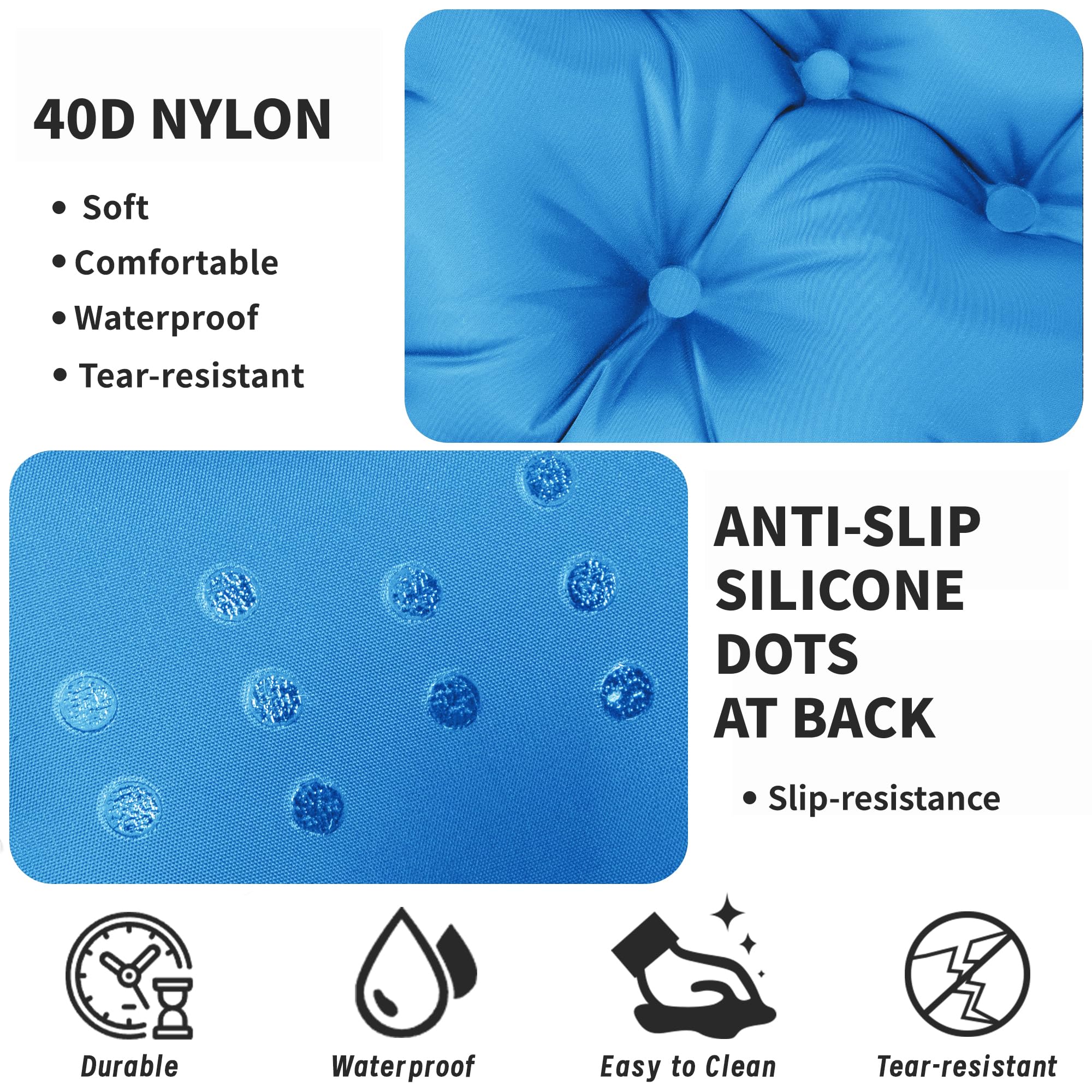 EULANT Thickened Non-slip Inflatable Stadium Seat Cushion,Blow Up Pillow