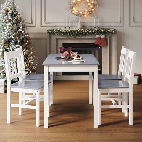 ELEGANT Dining Table and Chairs Set of 4, 108x65x75cm