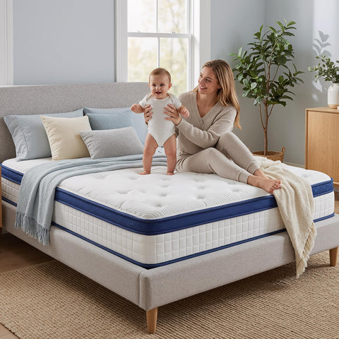 Lavfine Single Mattress - 3FT Memory Foam with Pocket Spring Hybrid, Medium Support, Motion Isolation, Breathable Soft Fabric, Comfortable Sleep