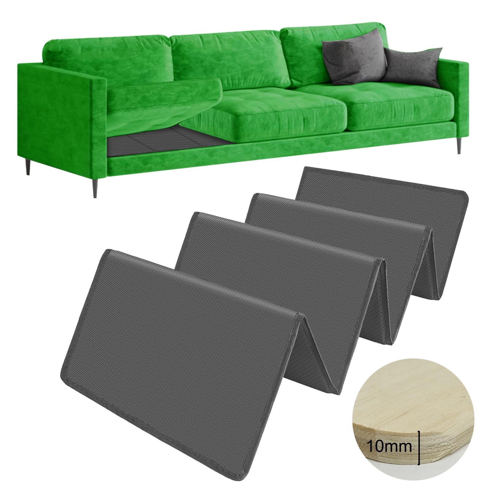 Wooden Couch Cushion Support for Sagging Seat - (167.5x43cm) Sofa Support Strengthener Boards for 3 Seater